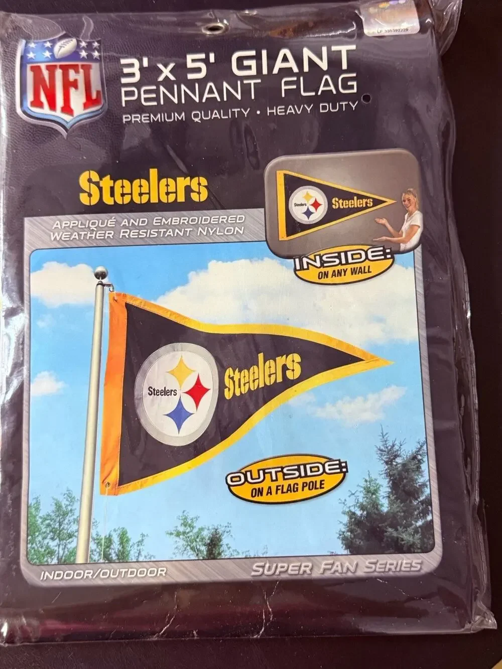 Pittsburgh Steelers Double-Sided Indoor/Outdoor Flag 3 x 5